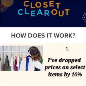 Closet Clearout Event Discount Shipping $4.99 Ask Me How!